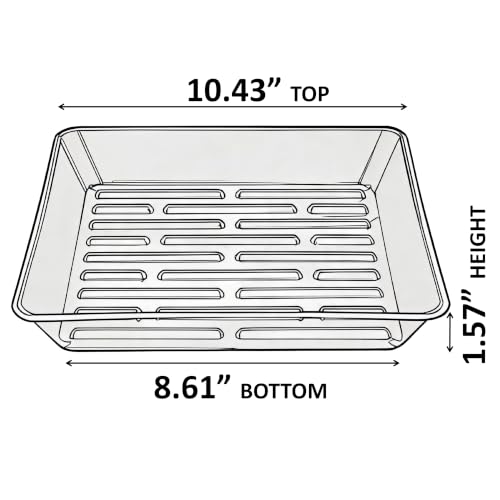 2 Pack 10" Square Plant Tray for Pots, Sturdy Plastic Water Catcher Saucer for Indoor Planters, White - color: White, size: 10" - 2 Pack