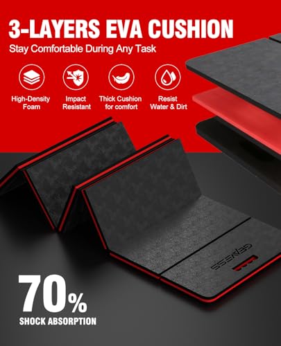 Mechanic Mat, Foldable Mechanic Kneeling Pad, 47.2"x15.7"x1.1" - size: 47.2in-5-Fold