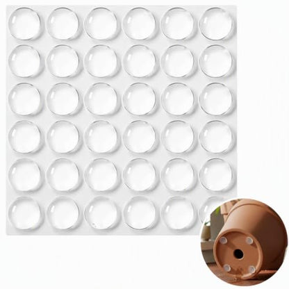 36 Pcs Invisible Pot Feet Self-Adhesive, Invisible Transparent Plant Feet for Outdoor and Indoor Pots, Self-Adhesive Non-Slip Pad for Planters and Heavy Garden Pots, Clear Surface Protector Set