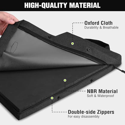 WORKPRO 17" Kneeling Pad with Removable Cover, Soft NBR Foam Cushioning - color: Black