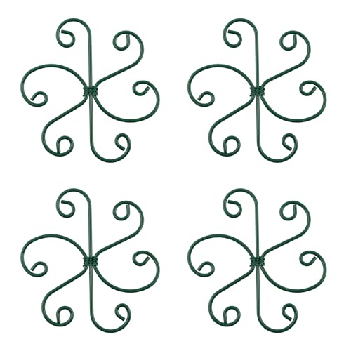 4PCS Iron Monstera Support, Plant Stem Support Uniquely Designed Plant Support Stakes for Indoor Plants, Stable Plant Stakes and Supports, Turtle Shell Bamboo Clamp Set for Thriving Growth