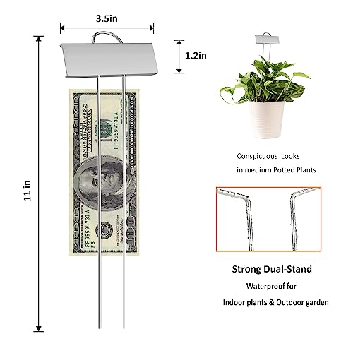 30pcs Plant Labels for Outdoor Garden Waterproof Plant Markers for Outdoor Plants, 11inch Metal Garden Plant Tags and Labels for Herbs Vegetable Seedlings Greenhouse（Silver） - color: Silver