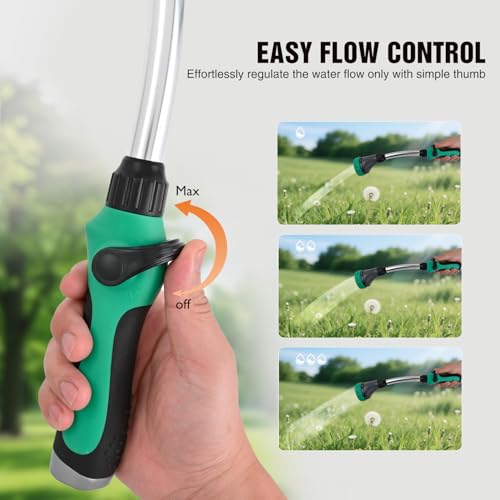 Yesker 19-Inch Watering Wand for Garden Hose, Long Hose Nozzle Sprayer - size: 19 Inch