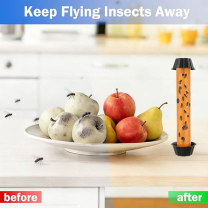6pk Fly Trap Fly Stick Fly Strips Hanging Indoor & Outdoor - size: 6 pack