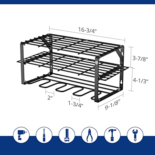 WORKPRO 150LBS Power Tool Organizer, Wall Mounted Drill Storage Rack