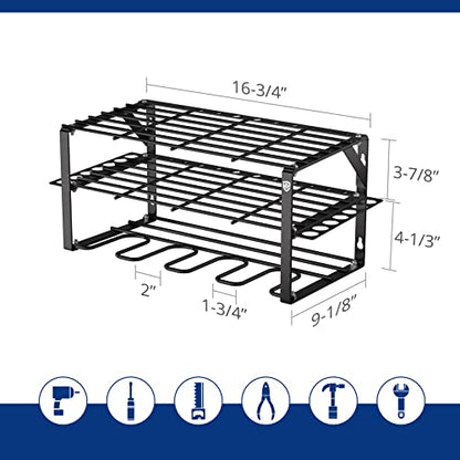 WORKPRO 150LBS Power Tool Organizer, Wall Mounted Drill Storage Rack
