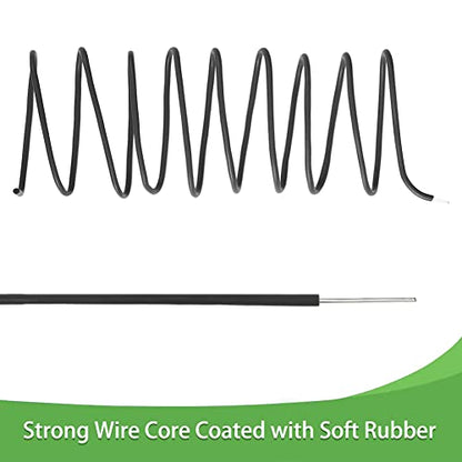 Tenn Well 2Pk 66ft 2.8mm Garden Wire Bendable Black for Climbing Plants - color: Black, size: 2.8mm