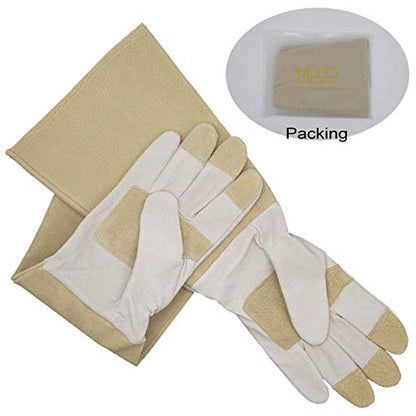 HANDLANDY Bundle - 2 Pairs: Rose Pruning Long Gardening Gloves, Ladies Heavy Duty Yard Work Gloves - Beige, Khaki, Medium