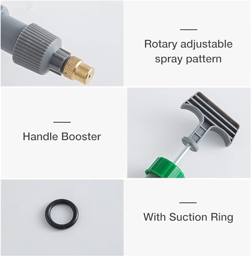 Handheld Sprayer - High Pressure Air Pump Manual Sprayer with Adjustable Nozzle - Garden Pump Sprayer - Hand Pump Sprayer Pressure Sprayer Top for Home Lawn Garden Watering Lawn and Garden, Sprayers