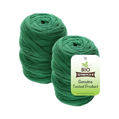 Bio-Stretch Soft Garden Twine & Plant Ties for Outdoor Plants, 2 Ball Green - size: 130 ft / 40M