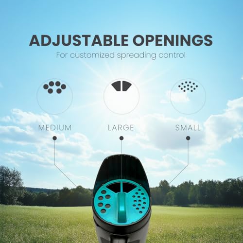 AquaDoc Handheld Seed Spreader for Lawns, Fertilizer, Snow Salt - 2.5L