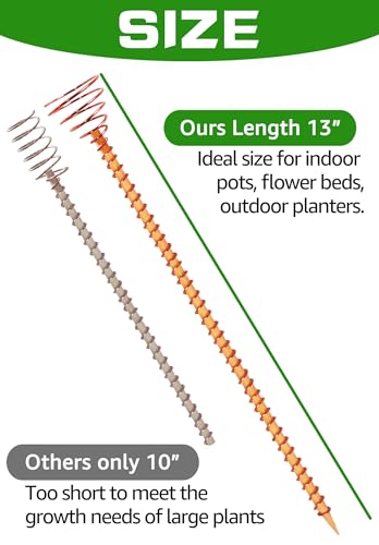 8 Pack 13" Copper Garden Stakes for Plant, Electroculture Copper Wire Rod - color: B