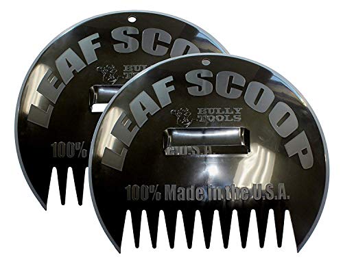 BULLY TOOLS Poly Leaf Scoop - Leaf Grabbers, Hand Rakes for Picking Up Leaves, Claws and Scoops, Ideal for Yard Work, Lawns and Garden Cleanup, Durable & Lightweight - 100% Made in the USA, Pack of 2