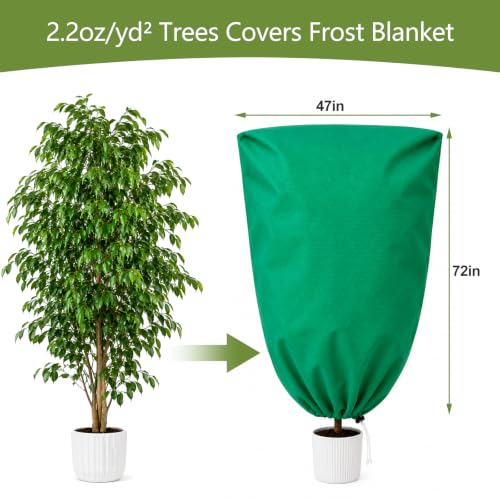 NONMON 4 Packs Plant Covers Freeze Protection 47.7" X 72" - size: 47" x 72" - 4 Pack