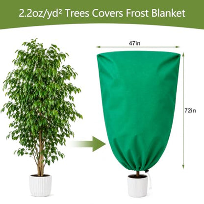 NONMON 4 Packs Plant Covers Freeze Protection 47.7" X 72" - size: 47" x 72" - 4 Pack