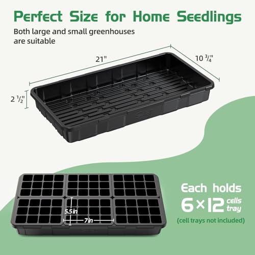 SOLIGT Extra Thick Heavy Duty 10 Pack 1020 Seed Starting Trays - size: 1020