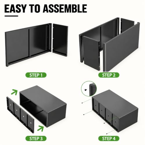 2 Pack 32" Large Rectangular Metal Planter Boxes Outdoor, Long Planter Box - size: 32"L x 12"W x 15.98"H