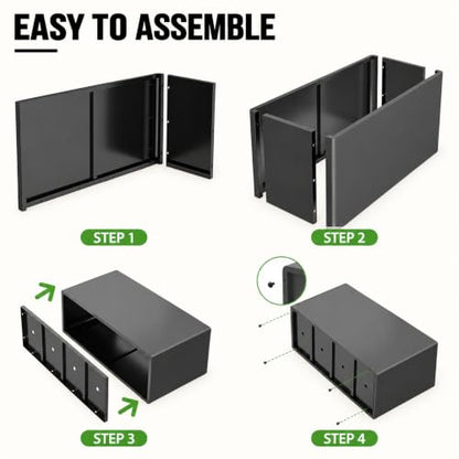 2 Pack 32" Large Rectangular Metal Planter Boxes Outdoor, Long Planter Box - size: 32"L x 12"W x 15.98"H