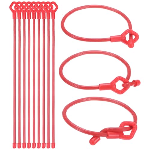 M METERXITY 12-Pack Adjustable Plant Ties, 12inch/30.48cm Silicone Flexible Multi-Function Sturdy Garden Twist Tie for Plant Support/Tree/Shrub/Vine, Reusable Support Twine [Red] - color: Red, size: 12inch/30.48cm
