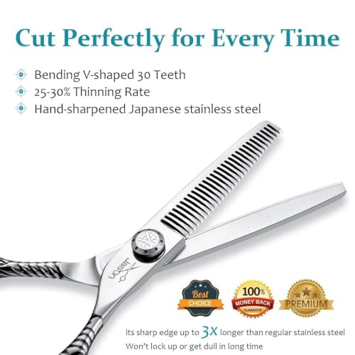 JASON Hair Thinning Scissors Shears - 6" 30 Teeth Haircut Trimming Blending - size: 6.07