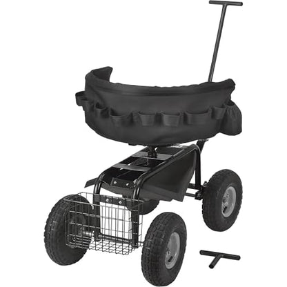 Strongway Deluxe Rolling Garden Seat with Easy Change Turnbars