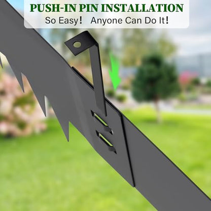 20ft Galvanized Steel Metal Landscape Edging 6-Pack 6"x40" Hammer-in No Dig - size: 6 Pack( 40" L x 6" H )