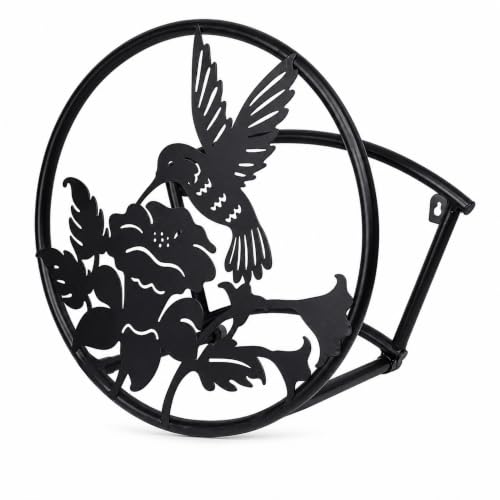 Metal Reel Hose Holders Wall Mounted for Garden - color: Hummingbird