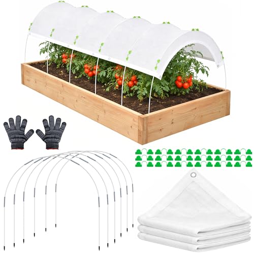 96'' x 39'' White Garden Shading Kit, 60% Sunblock Plant Shade Cloth - color: 96 x 39.4 Inch