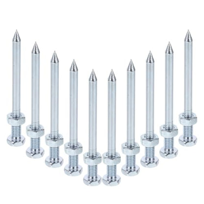 Toddmomy 10Pcs Lawn Aerator Spikes Replacement Pegs Heavy Duty Metal Aerator Shoe Pins for Garden Yard Lawn Care 2.75 Inch Spike Shoes for Soil Aeration
