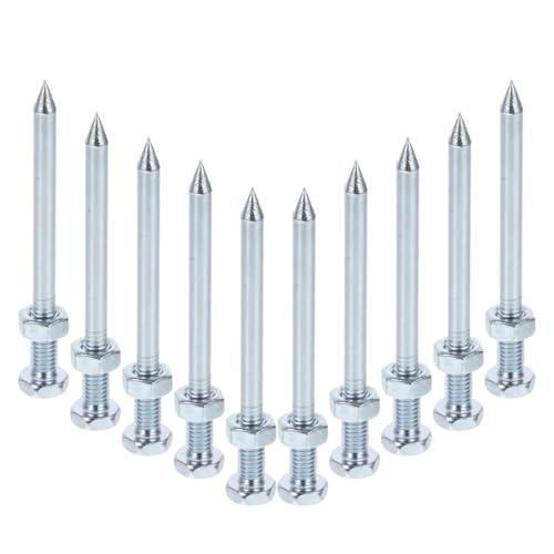 Toddmomy 10Pcs Lawn Aerator Spikes Replacement Pegs Heavy Duty Metal Aerator Shoe Pins for Garden Yard Lawn Care 2.75 Inch Spike Shoes for Soil Aeration
