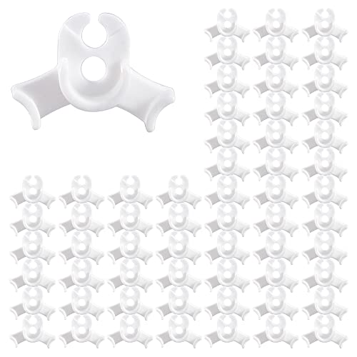 LucyPhy 60 Pack Plant Bender Angle Adjustable Plant Training Clips Low Stress Training Clips 90 Degrees Plant Stem(Circle Style,White) - color: White, size: 60Pack