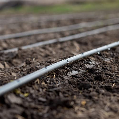 (50' ft Roll) - USA Made - 1/4-Inch x Irrigation/Hydroponics Dripline with 6-Inch Emitter Spacing (Brown) (50' Foot Roll) - size: 50' Foot Roll
