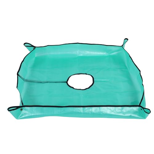Landscape Trimming Tarp 39.37x39.37in Polyethylene Yard Waste Collection Tool for Fast Bush Disposal, 100% Waterproof Protection, Reduces Cleanup Time by Half During Tree Pruning