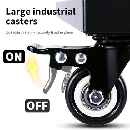 Plant Caddy with Wheels, 16'' Heavy Duty Large Metal Rolling Plant Stand - size: 16''-1P