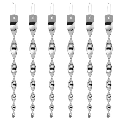 jabrand 6pcs Bird Scare Rods, Woodpecker Deterrent Devices for Outside House Garden and Yard Bird Reflective Repellent Devices (Silver) - color: Silver (6pcs)