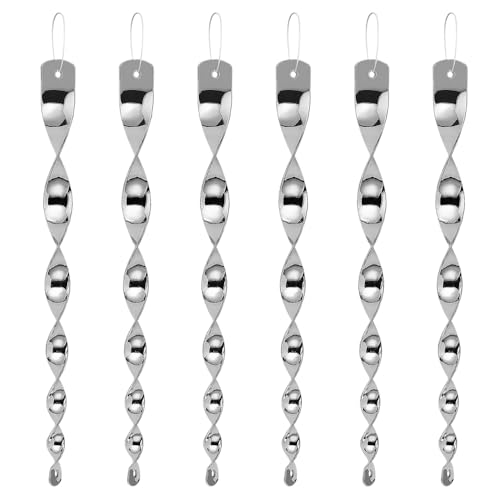 jabrand 6pcs Bird Scare Rods, Woodpecker Deterrent Devices for Outside House Garden and Yard Bird Reflective Repellent Devices (Silver) - color: Silver (6pcs)