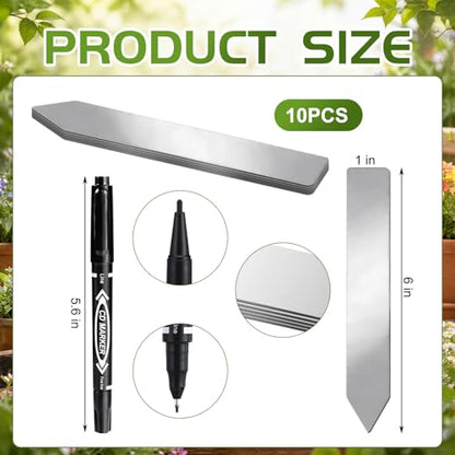 10 Pack Metal Plant Markers Labels 6 Inch
