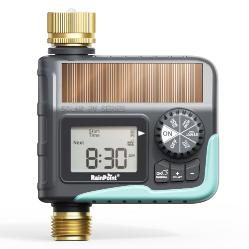 RAINPOINT Solar Sprinkler Timer, Hose Timers for Watering, Water Timer - color: Blue