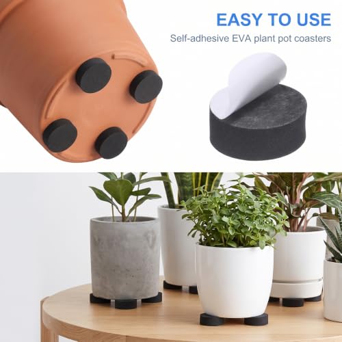 40 Pack Pot Feet for Outdoor Planters, Pot Risers 1" Wide X 0.4" Tall High