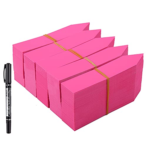 MIHEY 1000 Pcs Plant Tags and Labels - Plastic Waterproof Garden Markers - color: Pink