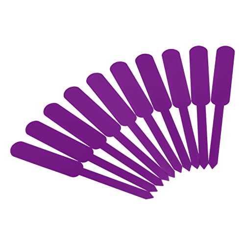 PATIKIL Plant Labels, 200Pcs PP Rectangle Marker Tags for Outdoor Indoor Garden, Purple - color: Purple