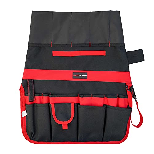 MELOTOUGH Bucket Tool Organizer With 35 Pockets Fits to 3.5-5 Gallon Bucket (Red) - color: Red