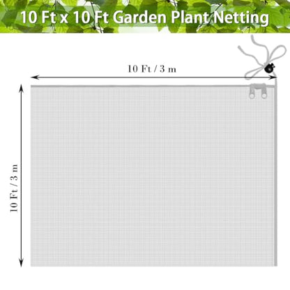 FONUNO Fruit Tree Netting with Zipper Birds Netting for Fruit Trees, White - color: White, size: 10 x 10 feet - 1 Pack