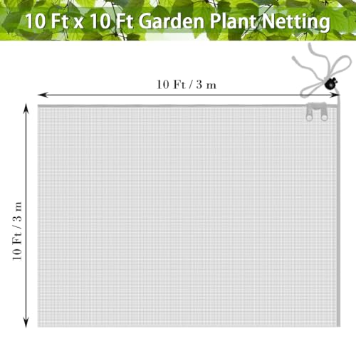 FONUNO Fruit Tree Netting with Zipper Birds Netting for Fruit Trees, White - color: White, size: 10 x 10 feet - 1 Pack