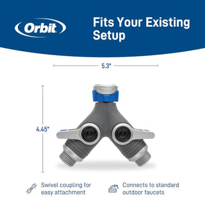 Orbit Elevated 2-Way Shut-Off Hose Y Adapter, 28294