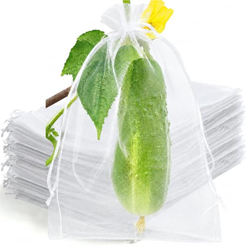 50 Pcs Fruit Protection Bags, 12×16 in Mesh Cover Nets for Tree, White - color: White, size: 12×16 in