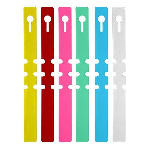 KINJOEK 600 PCS 6 Colors Plant Labels, PVC Plant Tags for Garden Adjustable Waterproof Plant Tags - color: Multi, size: 600PCS