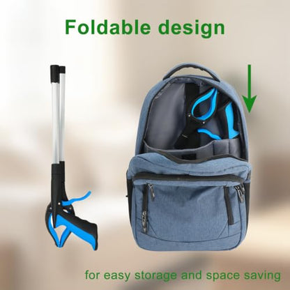 32" Grabber Reacher Tool,10 Pack Foldable Reacher Grabber Pickup Tool with 360° Rotating Jaw & Magnet,Trash Picker Upper Grabber,Lightweight & Durable Grabber for Seniors and All Users (10 Pack) - color: 11 Pack