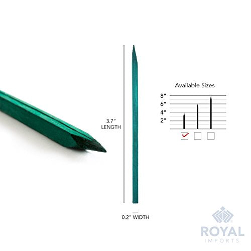 Royal Imports Wood Plant Stake 4" Floral Picks Sign Posting Garden Sticks - size: 4 inch - 100 Pack