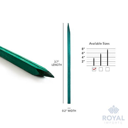Royal Imports Wood Plant Stake 4" Floral Picks Sign Posting Garden Sticks - size: 4 inch - 100 Pack
